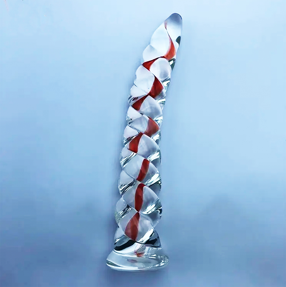 Glas Dildo Pleasure - "Screwy" transparent gedreht