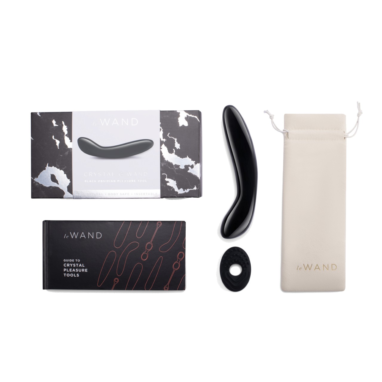 Edelstein Massagestab - Schwarzer Obsidian - Design Edition