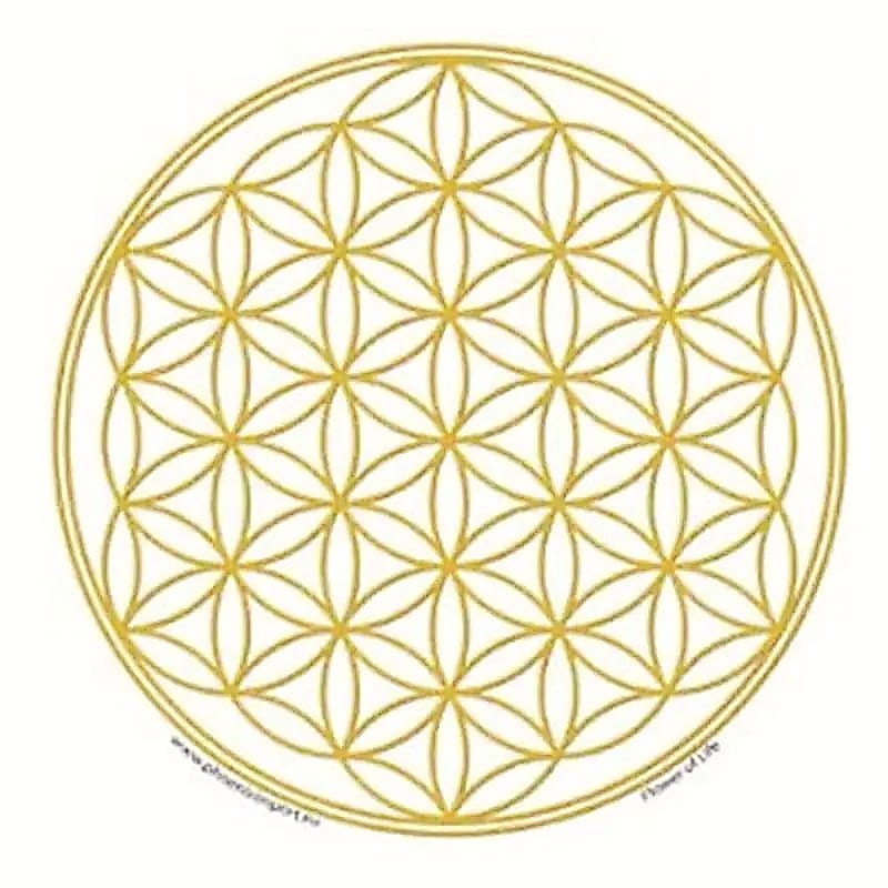 Fenster-Sticker - Blume des Lebens - goldfarben 11,7cm