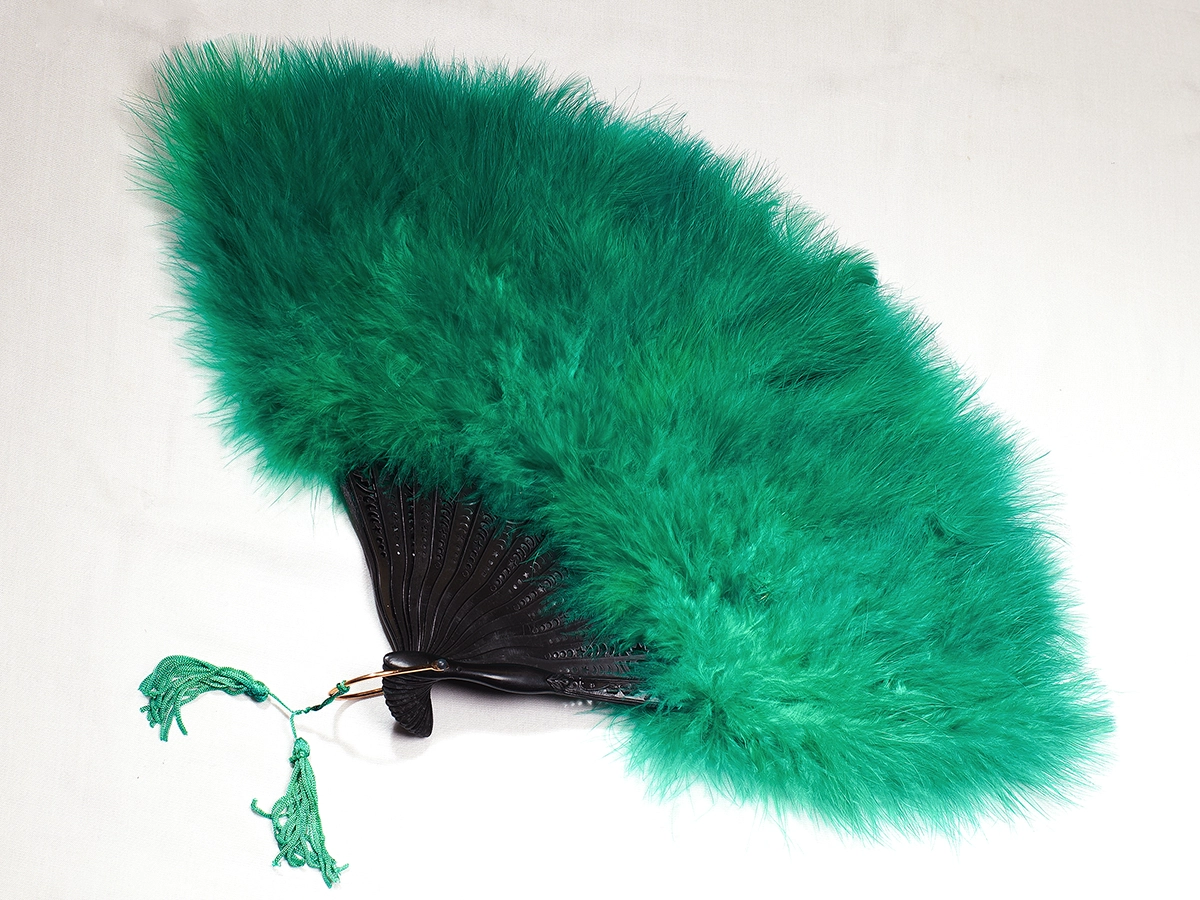 Flaum- Federfächer - grün