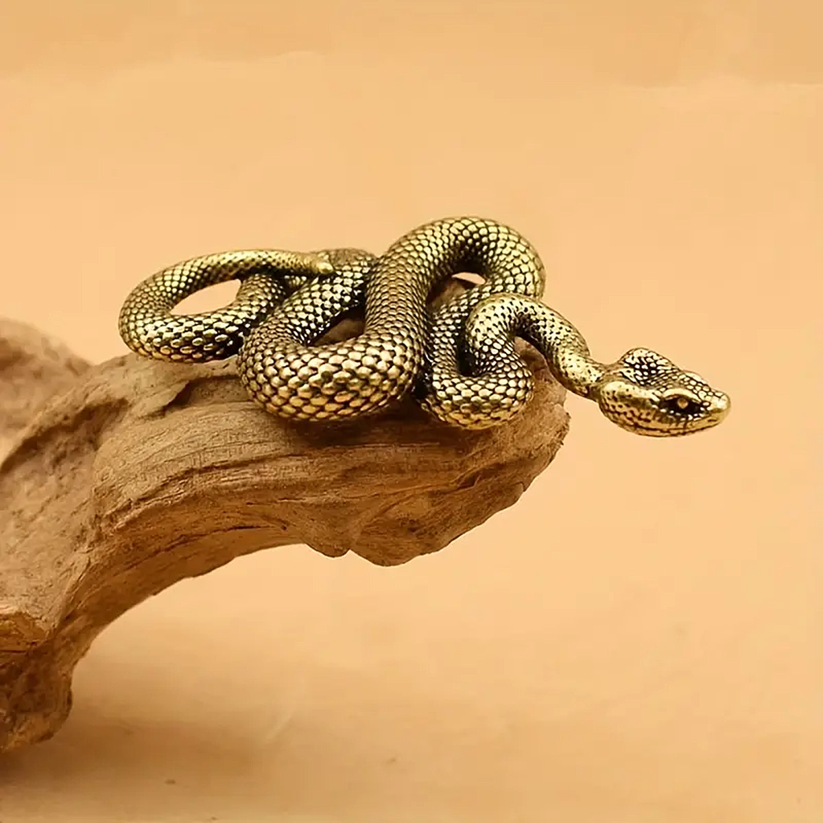 Schlangen Anhänger / Figur - Messing