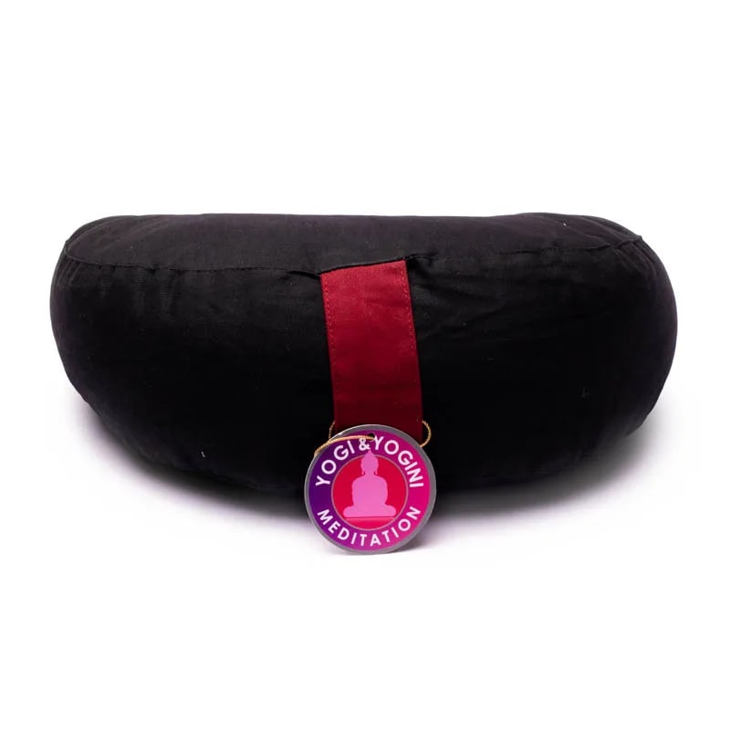 Meditationskissen Halbmondform - Schwarz