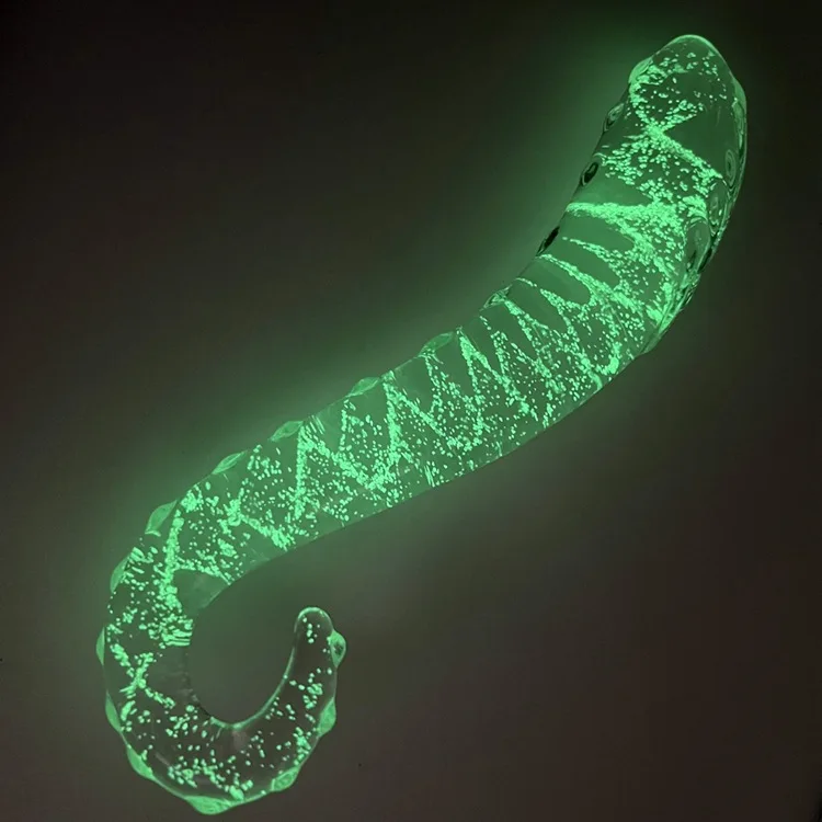 Glas Dildo Pleasure - "Glowy" transparent leuchtend