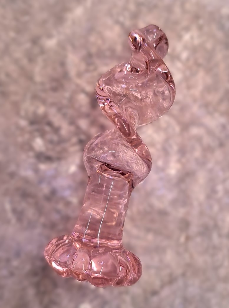 Glas ANALPLUG Spiralform - rosa