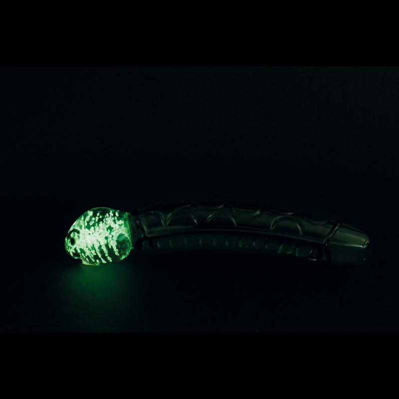 Glassvibrations PREMIUM Dildo - Turtle Lotti Glow in the dark