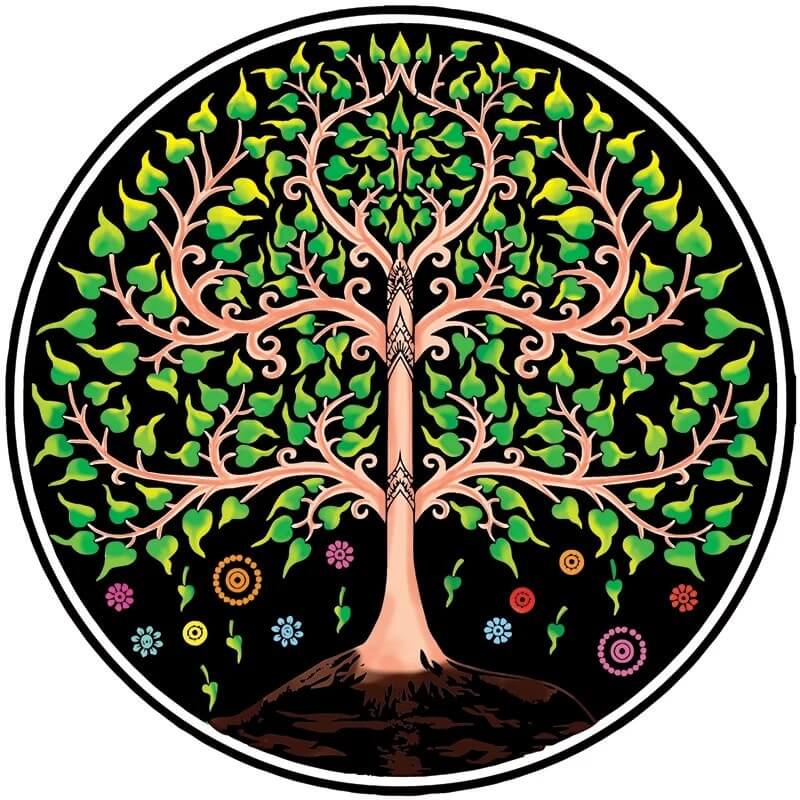 Ritualdecke Baum des Lebens - Rund