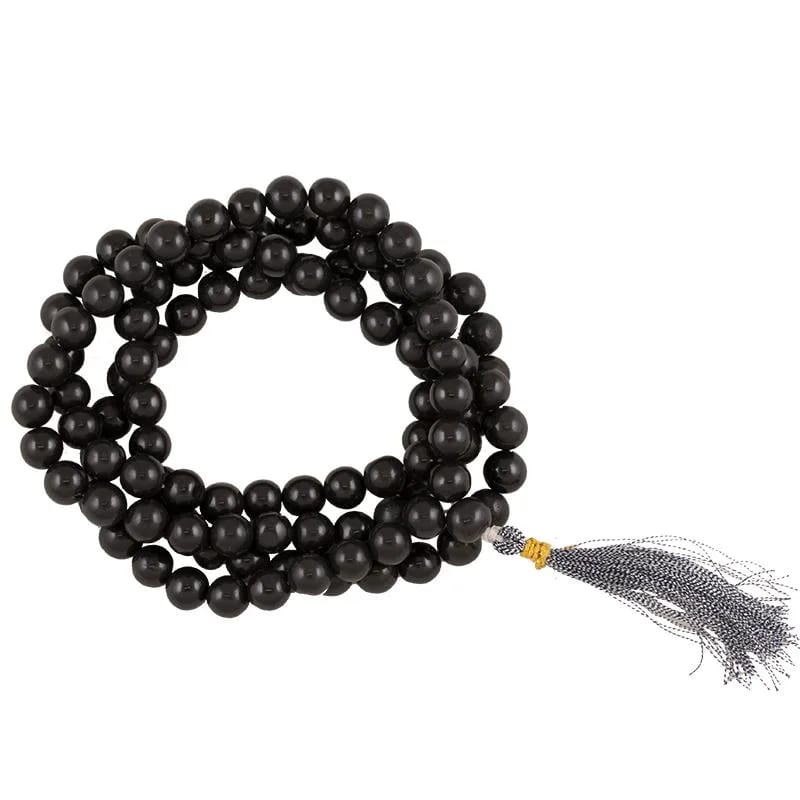 Mala Schwarzer Achat - mit Quaste