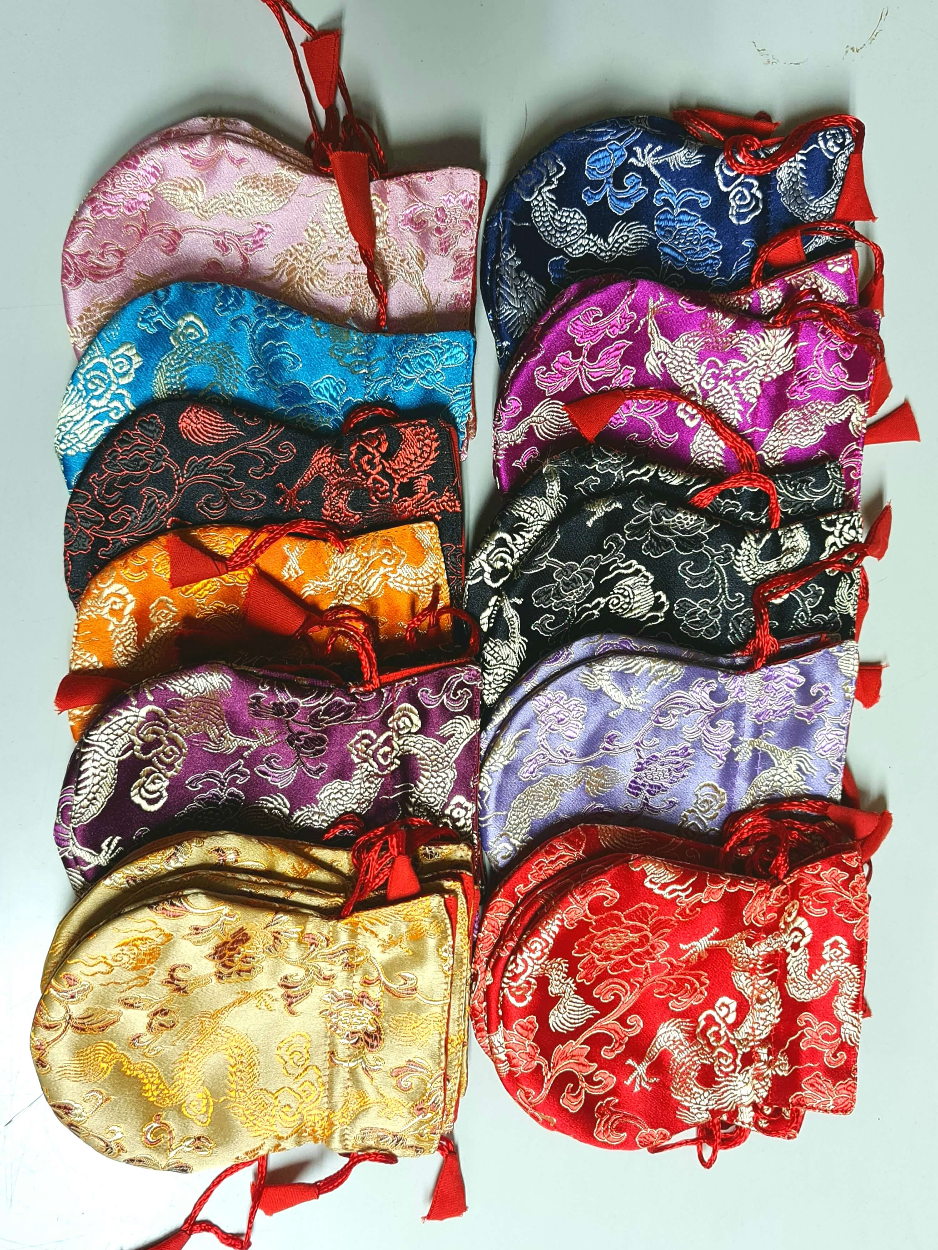 Brokat Täschchen - große FARBAUSWAHL - 9 x 11,5 cm