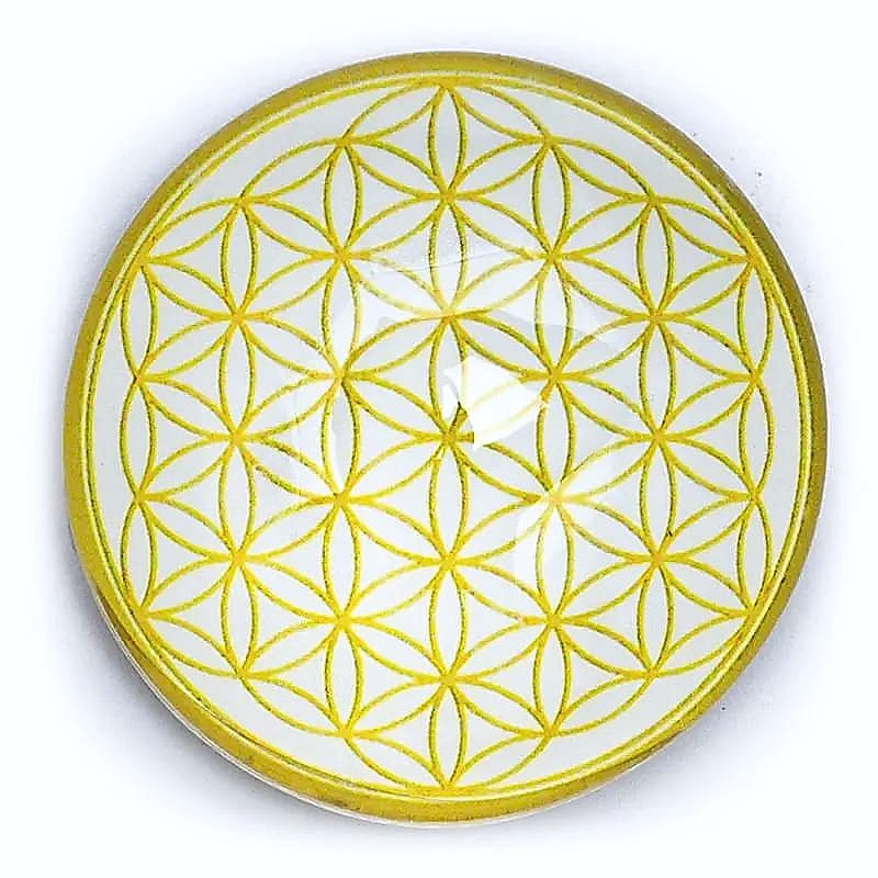 Magnet - Blume des Lebens - goldfarben 4cm