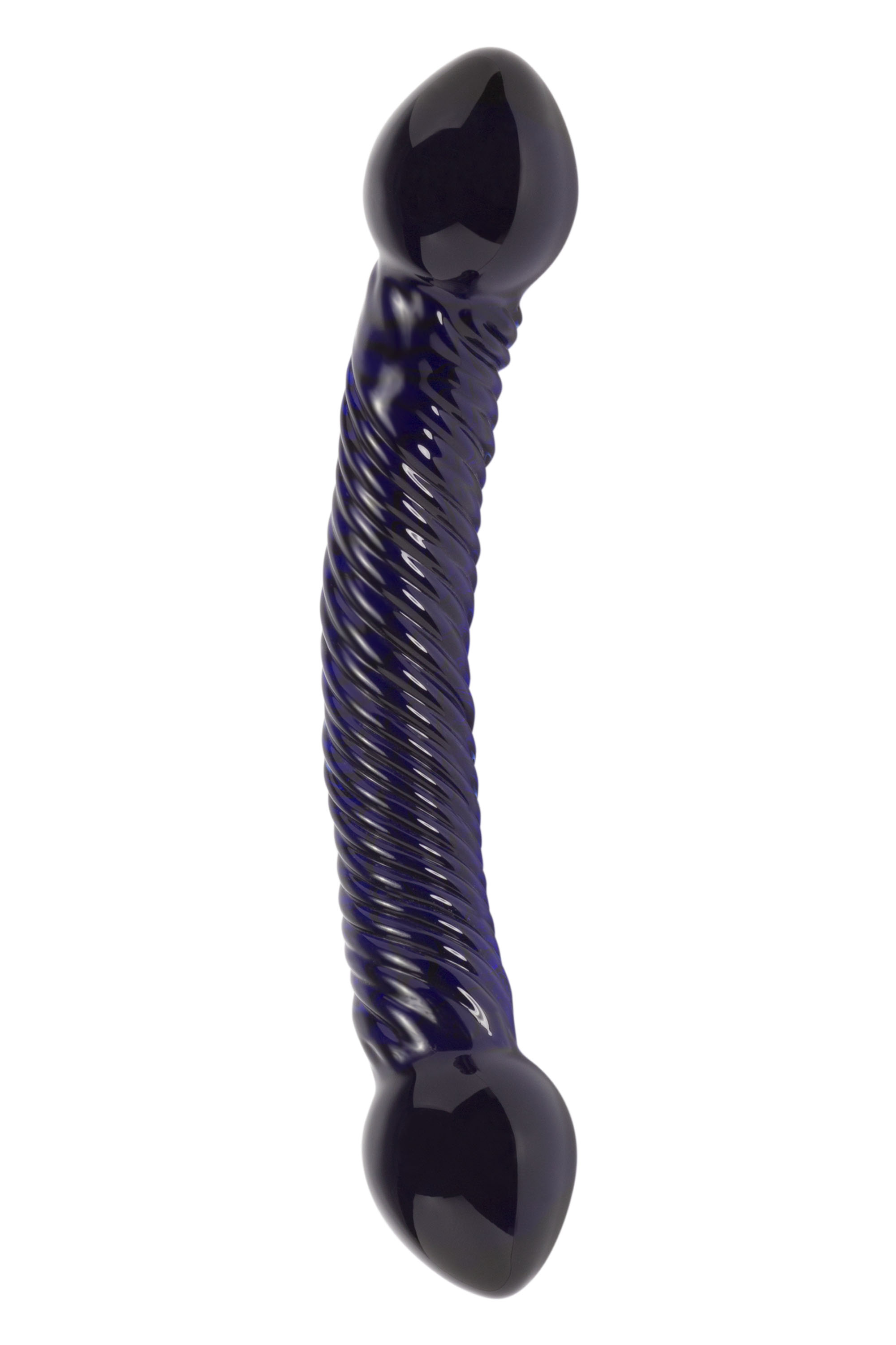 Glassvibrations PREMIUM Dildo - Blue Double