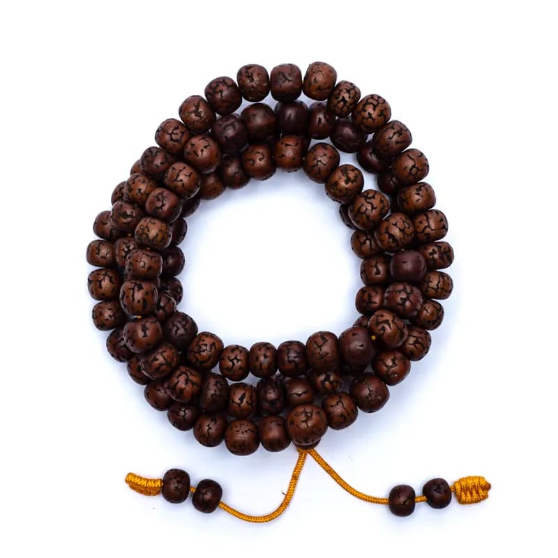 Mala Rudraksha Samen dunkel - polierte Perlen ~ 1 cm