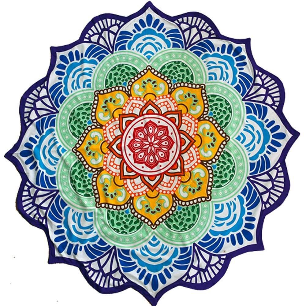 Ritualdecke 7 Chakren - Rund