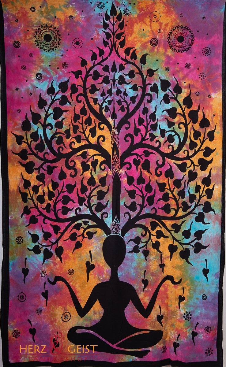 Ritualtuch Tagesdecke Wandbehang - Yogi Tree - Normalgröße