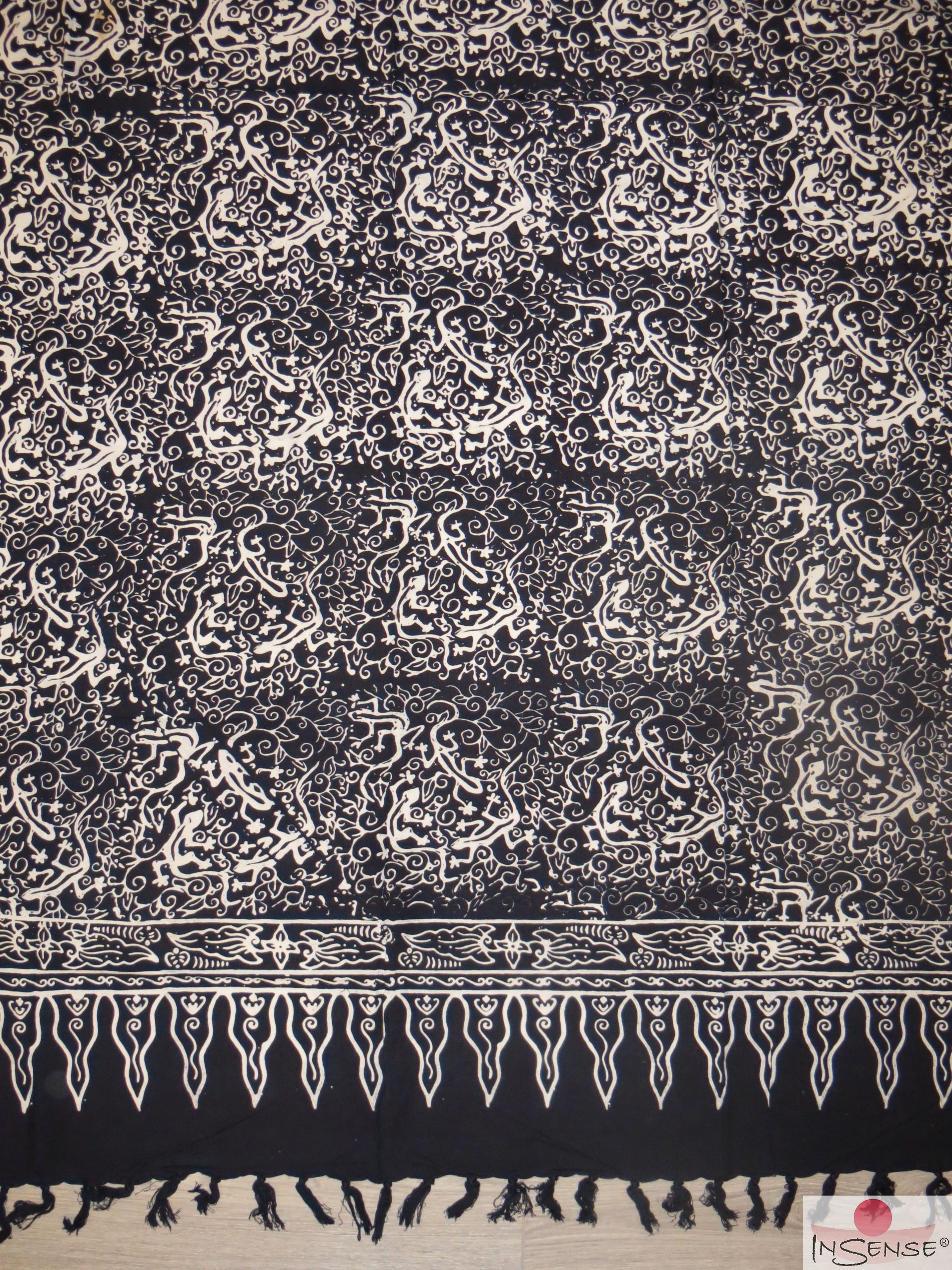 XL Premium Lunghi | Sarong "Kahiki" - schwarz-weiß