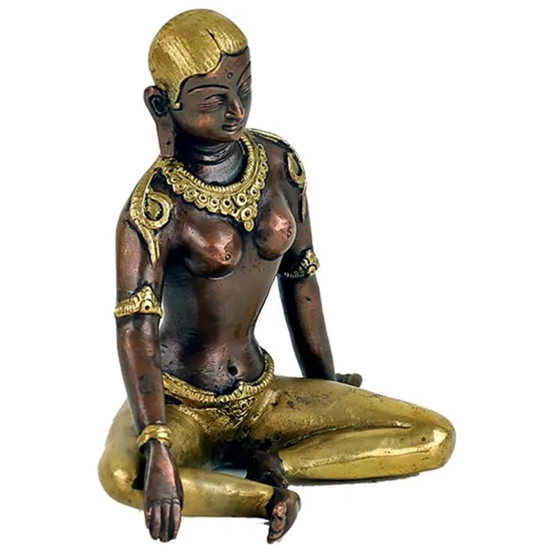 Parvati Statue - Messing zweifarbig - 1,1kg - 15cm