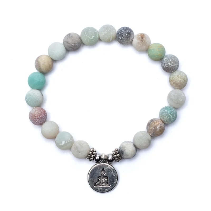 Mala/ Armband Amazonit elastisch mit Buddha