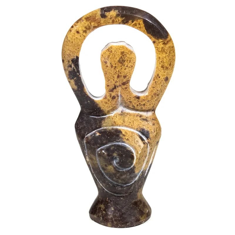 Göttin Statue klein - Speckstein natur