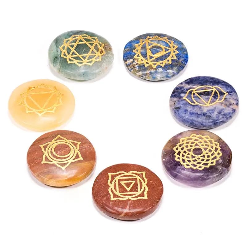 Chakra Edelstein SET - rund