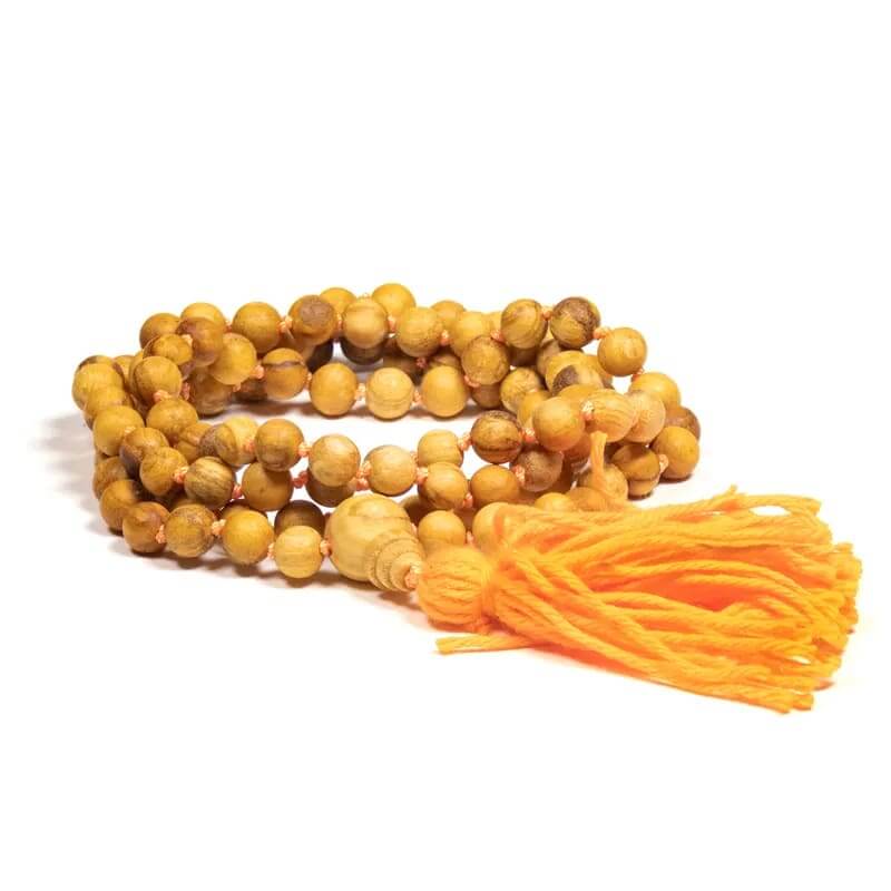 Mala Palo Santo mit Guru Perle und Knoten