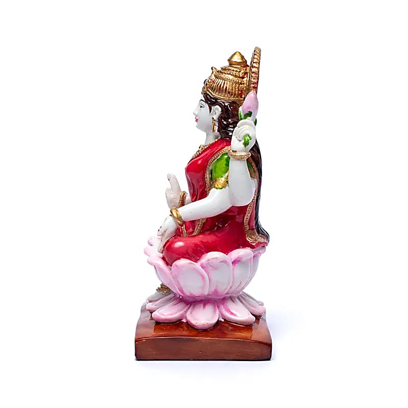 Lakshmi mit Lotosblumen - 18 x 10 cm