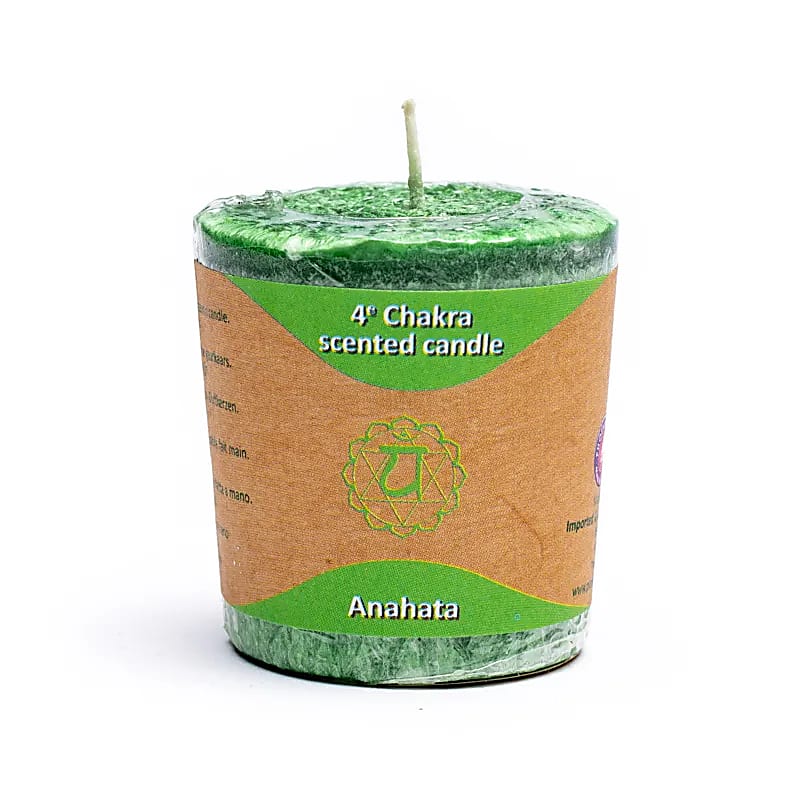 Duft Votivkerze Grün - 4. Chakra (Herzchakra)