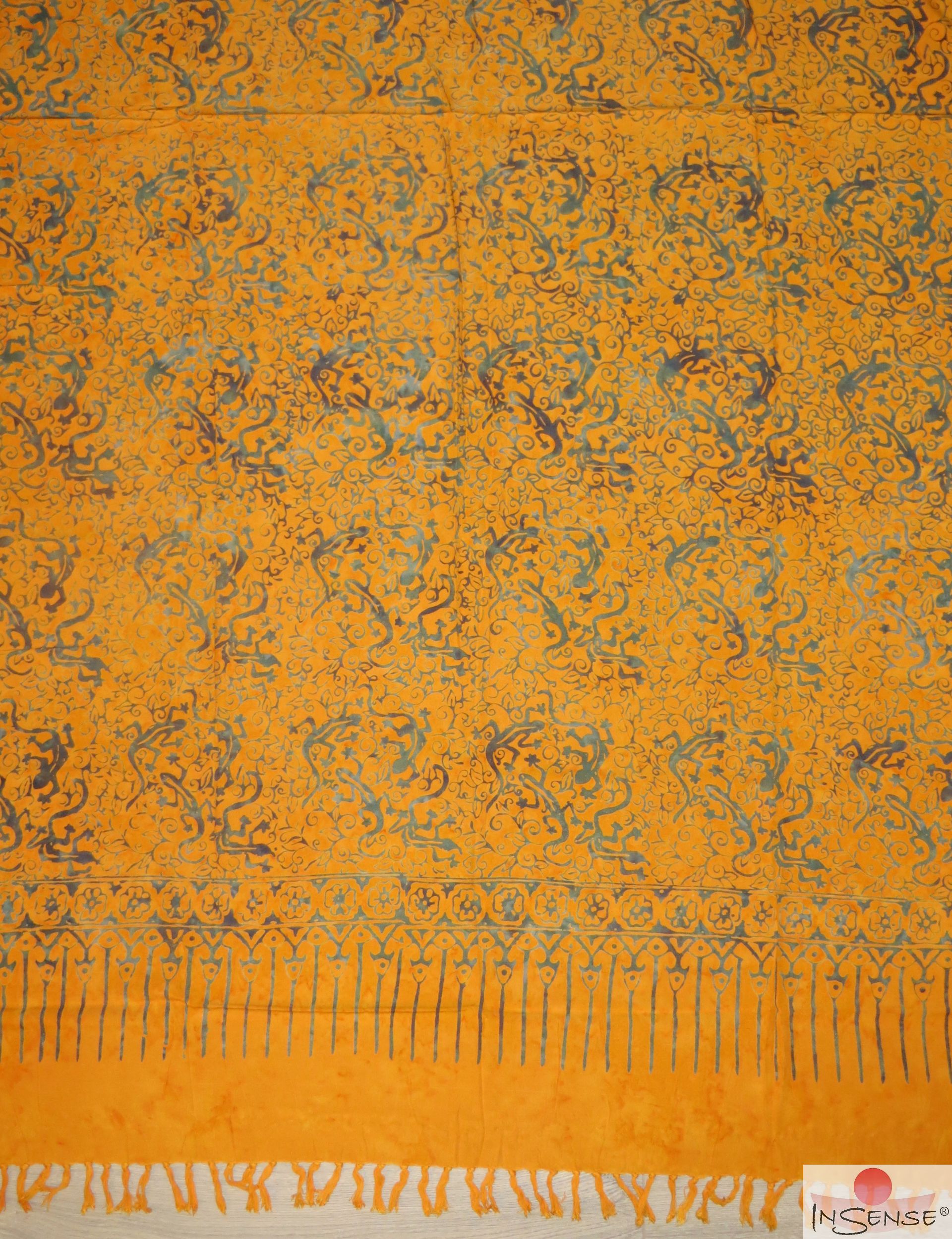 XL Premium Lunghi | Sarong "Kahiki" - goldgelb