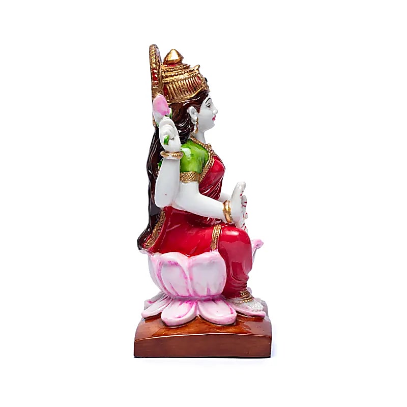 Lakshmi mit Lotosblumen - 18 x 10 cm