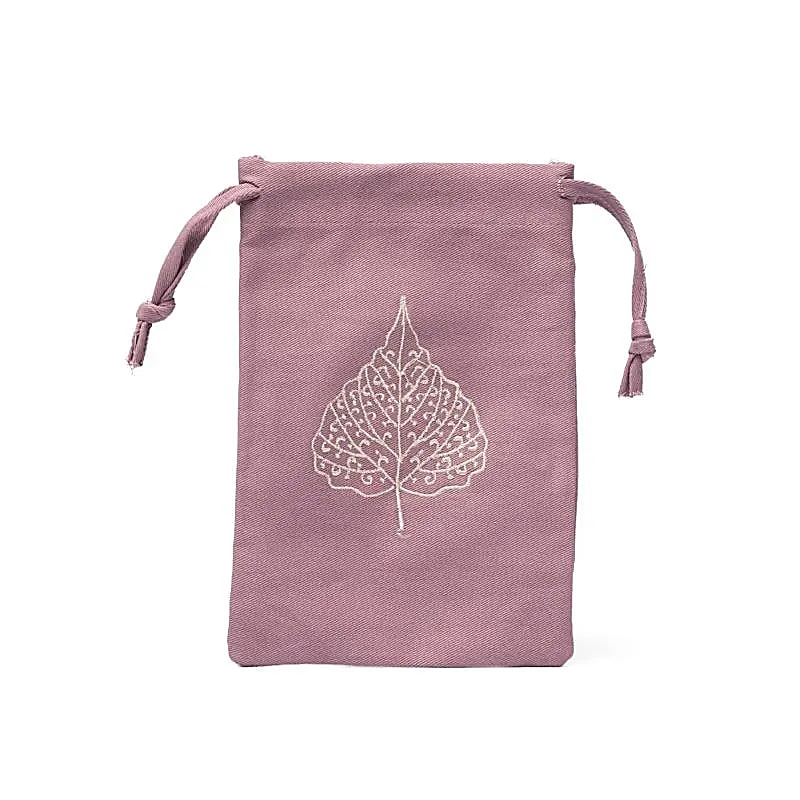 Baumwollbeutel Bodhi-Blatt - FLIEDER 19 x 13 cm