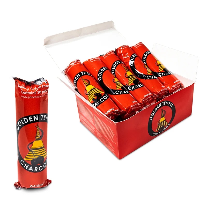 Räucherkohle 10er - Golden Temple 4 cm