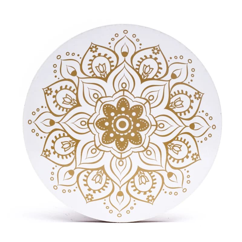 Untersetzer Set 6 Stk. - Mandala weiß