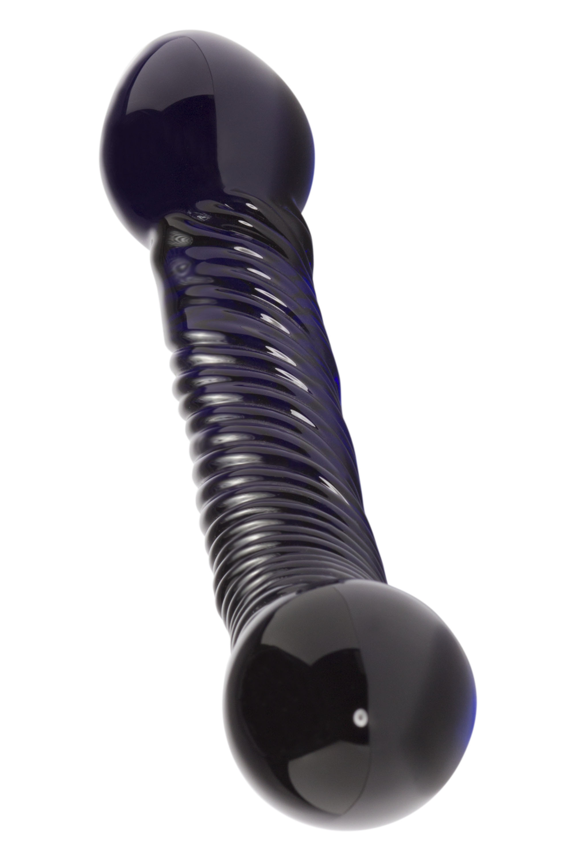 Glassvibrations PREMIUM Dildo - Blue Double
