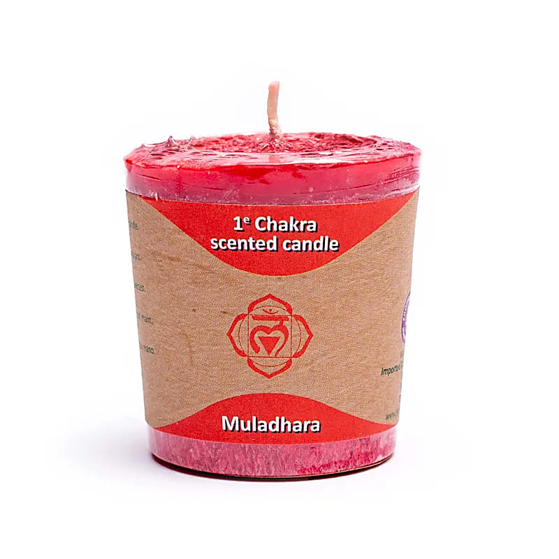 Duft Votivkerze Rot - 1. Chakra (Wurzelchakra)