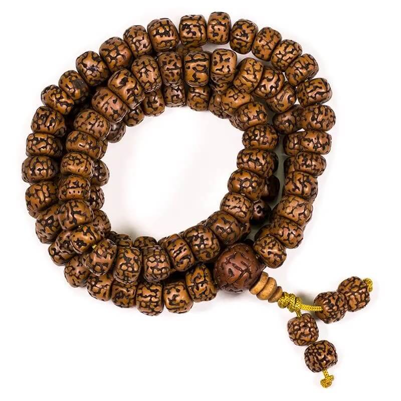 Mala Rudraksha 108 Perlen 1 cm