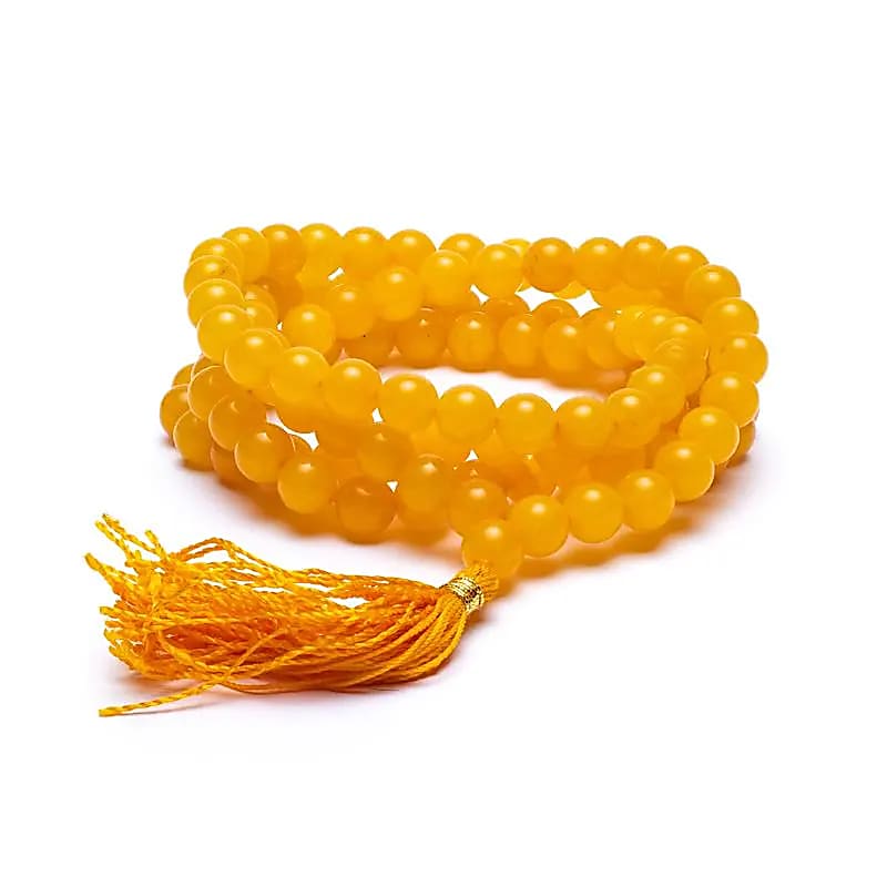 Mala Goldquarz 108 Perlen AA Qualität