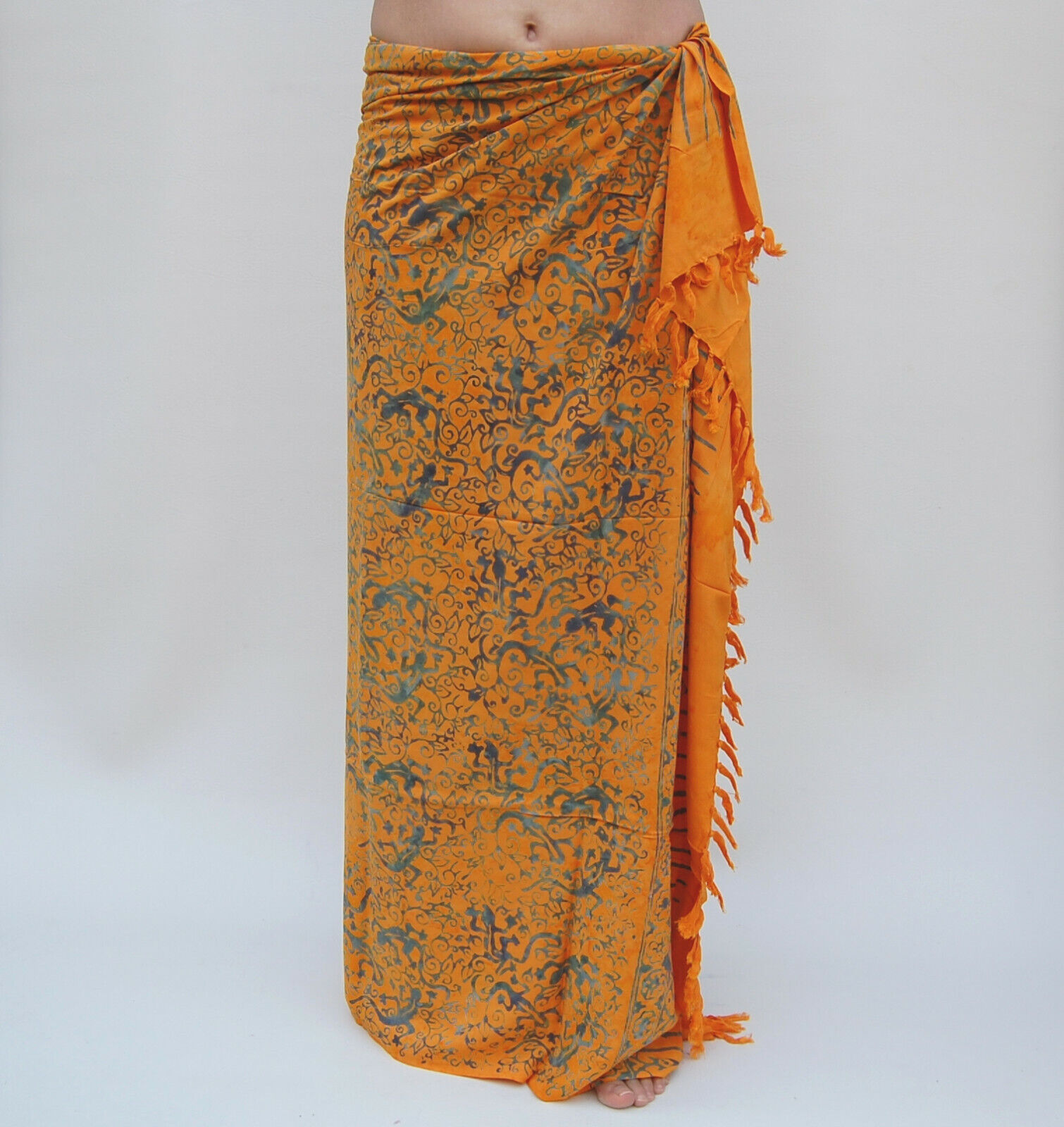 XL Premium Lunghi | Sarong "Kahiki" - goldgelb