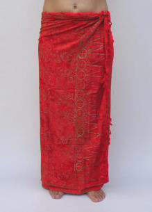 Premium Lunghi | Sarong "Wailele" - rot