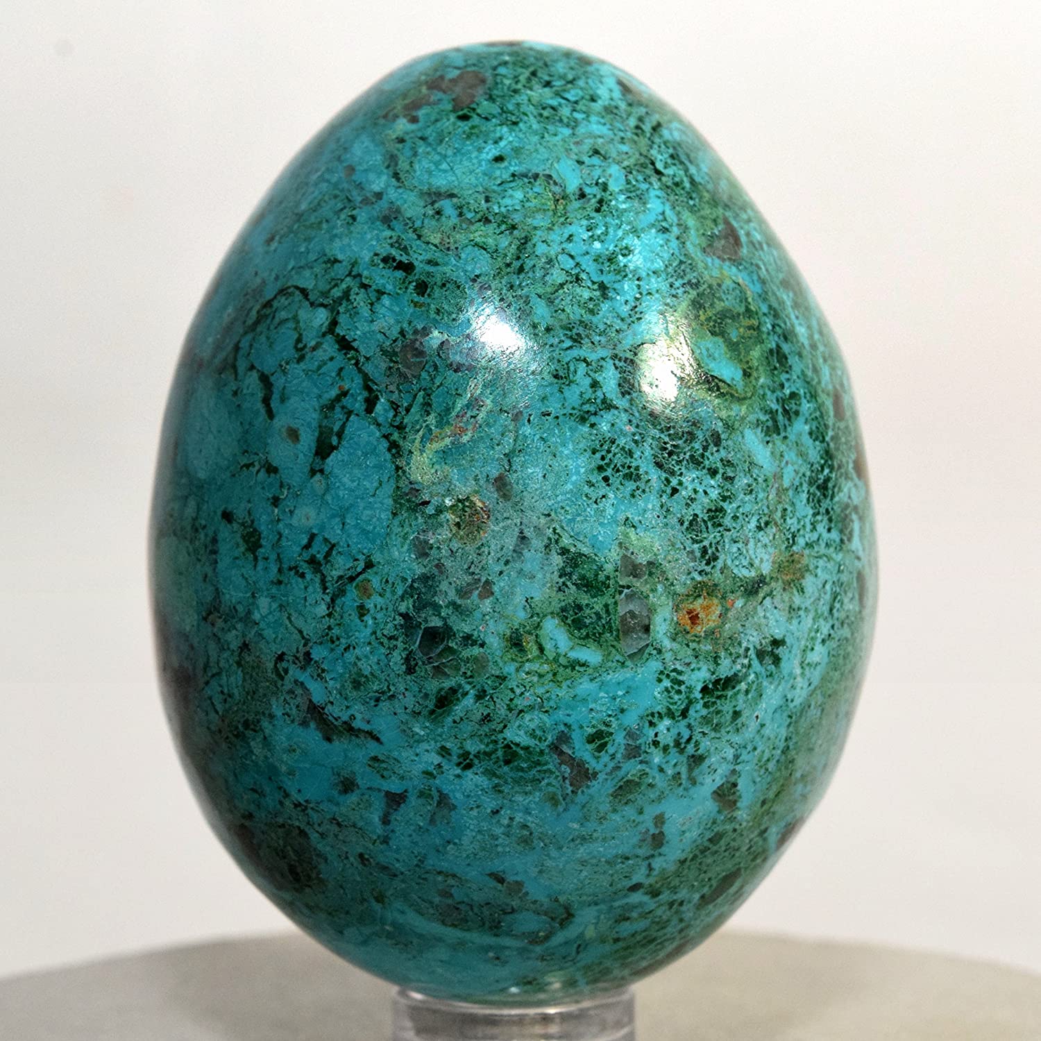 Deko-Ei Chrysocoll - 4,5 x 3,5 cm - ungebohrt