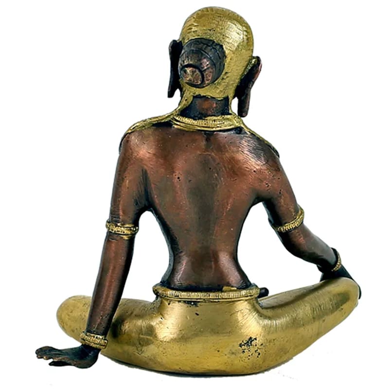 Parvati Statue - Messing zweifarbig - 1,1kg - 15cm
