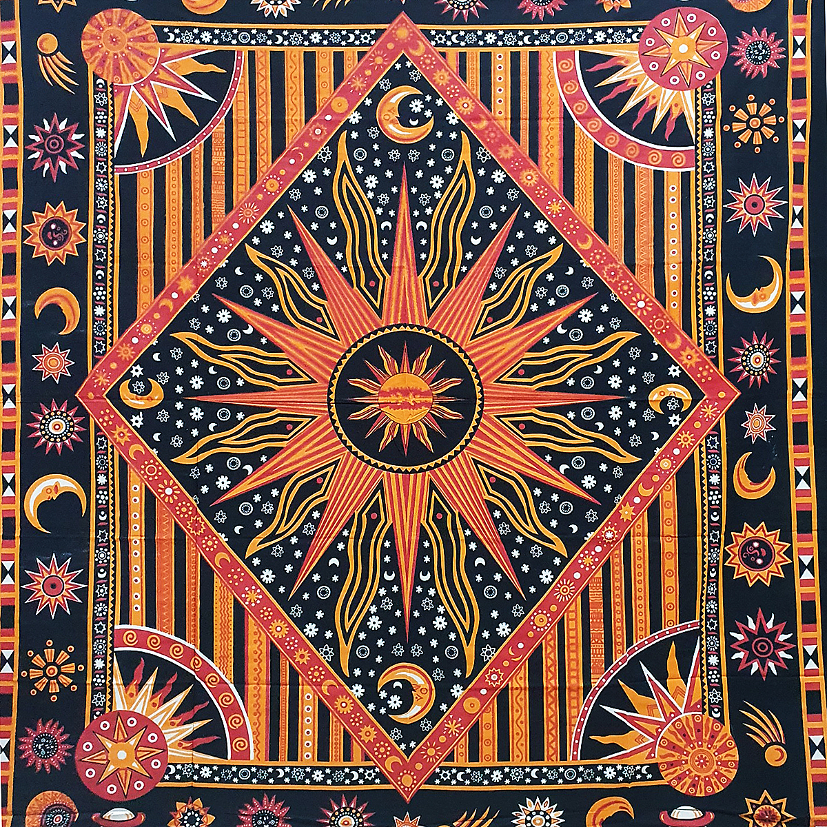 Ritualtuch Tagesdecke Wandbehang - Fire Star - Doppelt