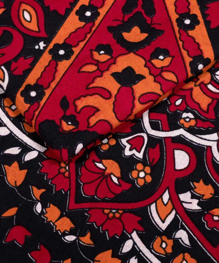 Ritualtuch Tagesdecke Wandbehang - "Paisley Star Elefant" rot - Normalgröße